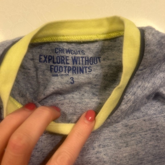 Crewcuts Gray/blue Tee with Yellow Trim 3T - Picture 2 of 3